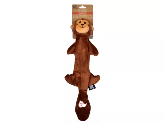 Jouet peluche Singe avec poche à friandises - Marron - L 45 x l 18,5 cm