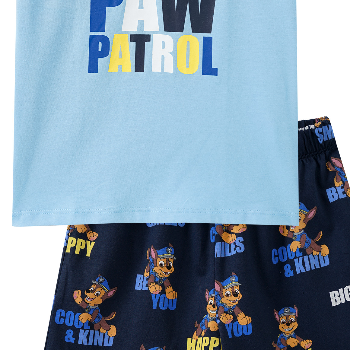 Topolino PAW Patrol Shorty aus Bio-Baumwolle hellblau / dunkelblau