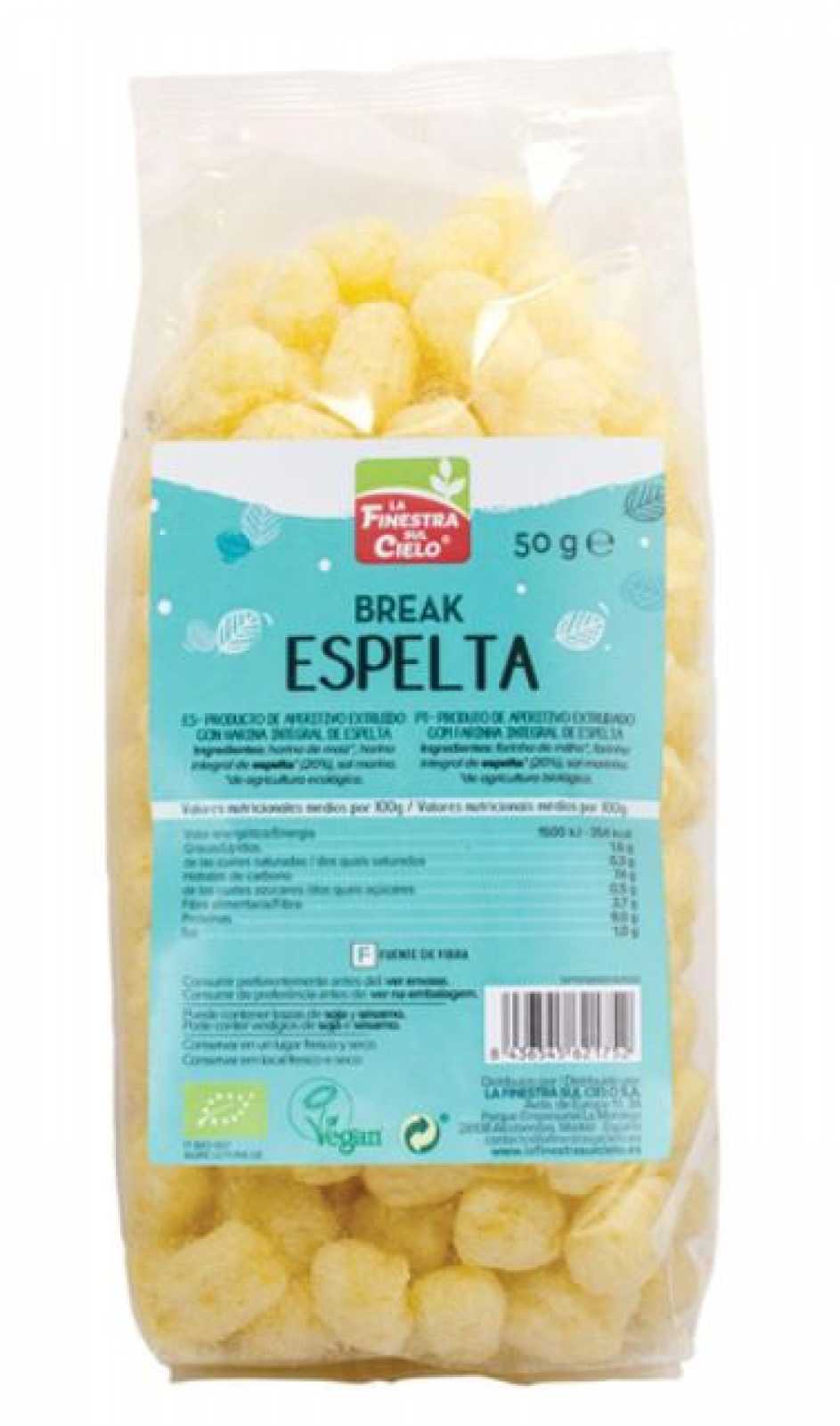 janela para o céu Snacks Espelta 50 gramas