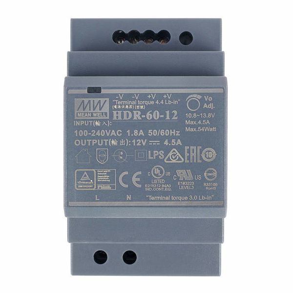 MeanWell HDR-60-12 Power Supply 4,5A