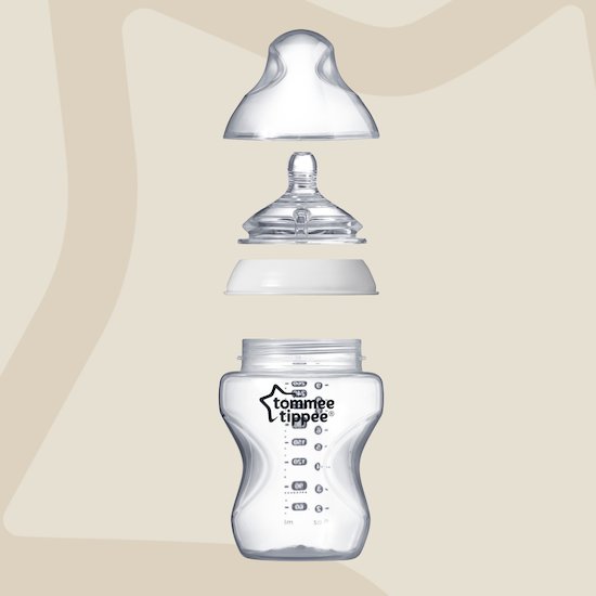 Biberon Closer to nature verre   Rose        de               Tommee Tippee