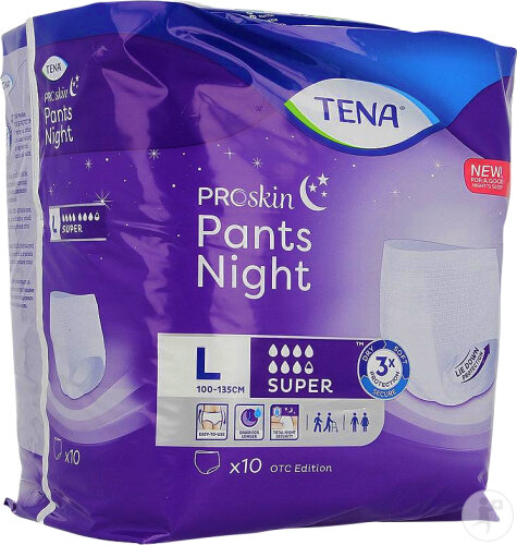 Tena Proskin Pants Night Super Large 10 Pièces