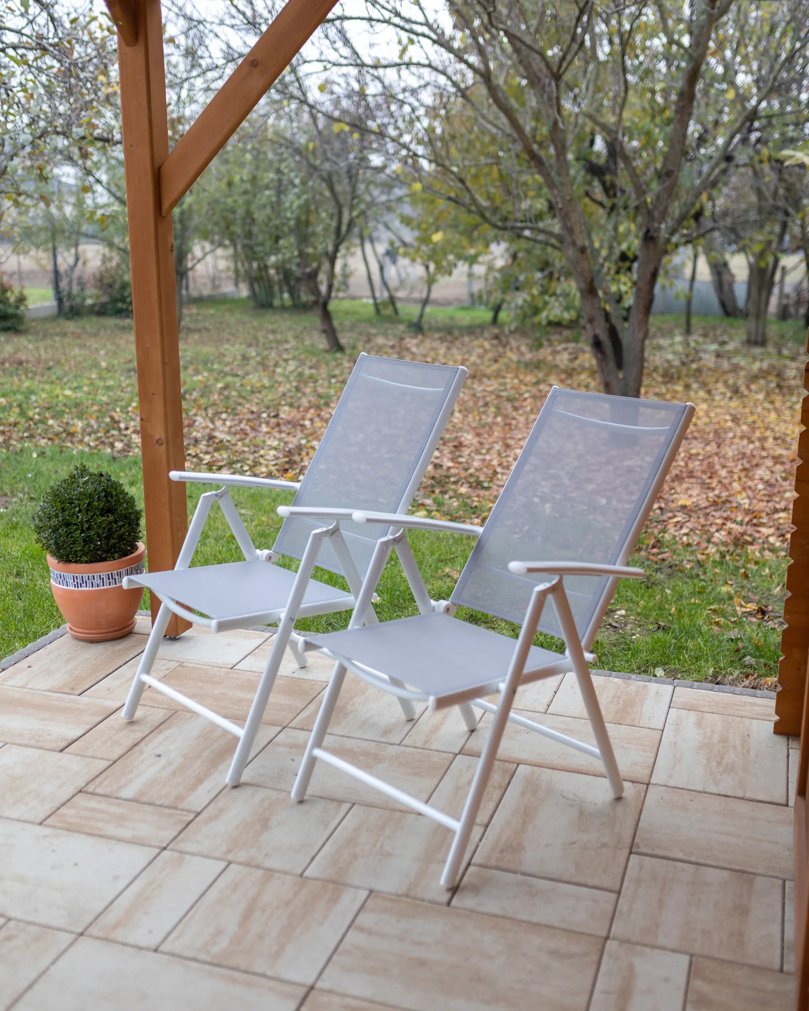 Set van 6 tuinstoelen CATANIA Metaal Grijs