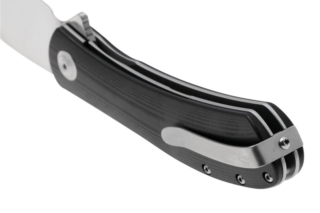 Trollsky Knives Mandu XL MT014-XL Satin D2, Black G10 zakmes