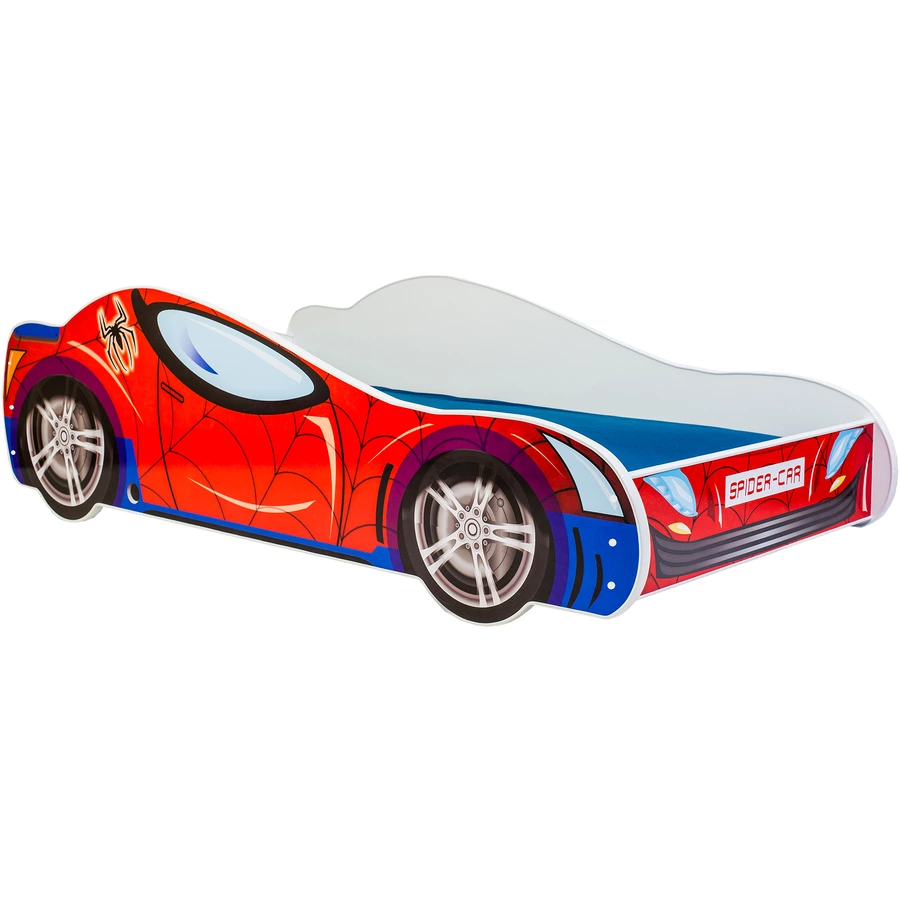 Kids Collective Autobett Kinderbett Jugendbett 80x160 mit Rausfallschutz | Spielbett rot