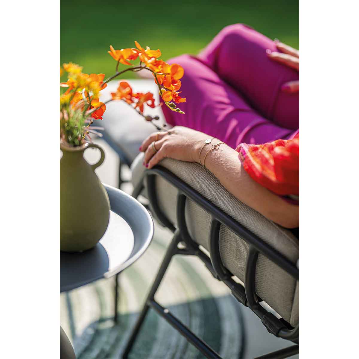 Garden Impressions Fresno - Mati d. grijs 3-delig - loungestoelen
