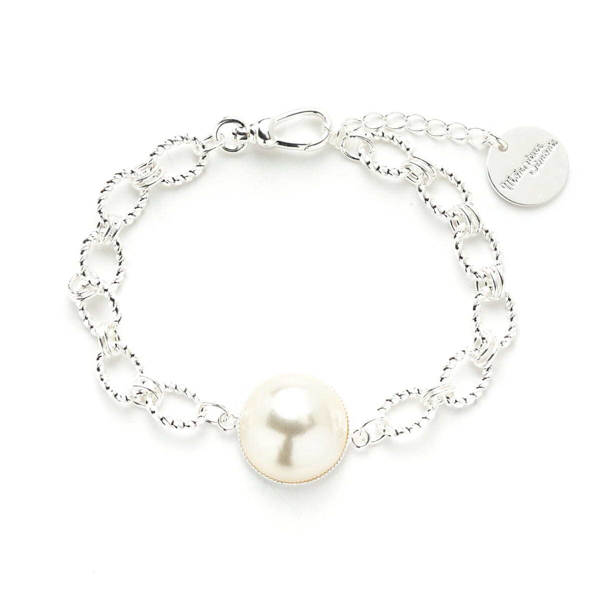 bracelet perle  plaqué argent - NÉLYA