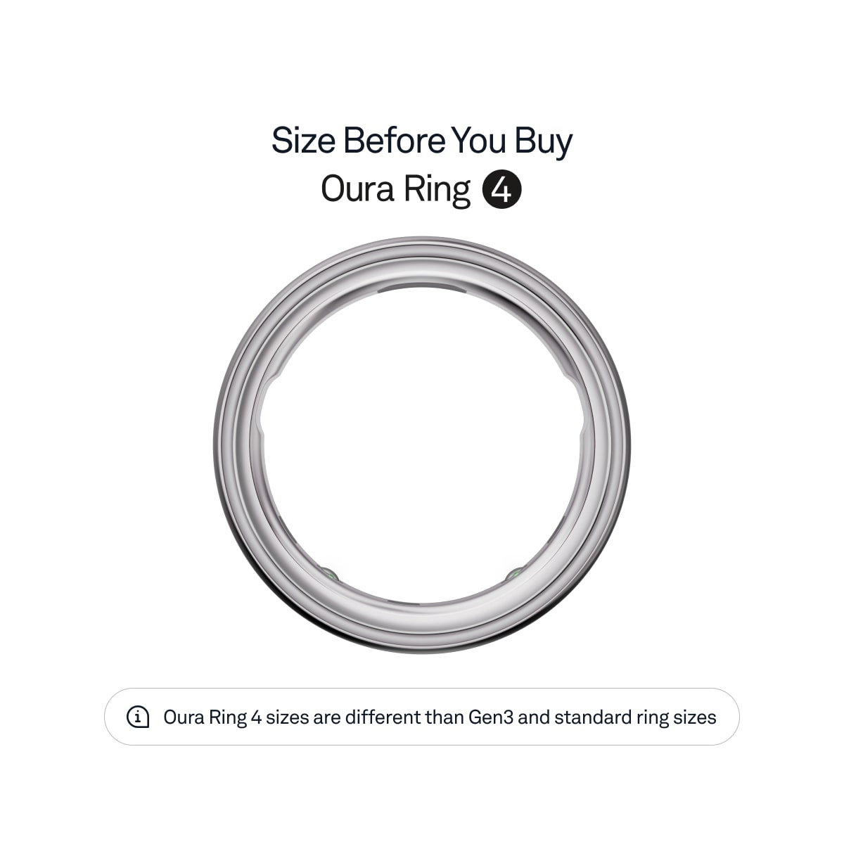 Oura-ring smarttring 4 størrelse 6 (Silver)