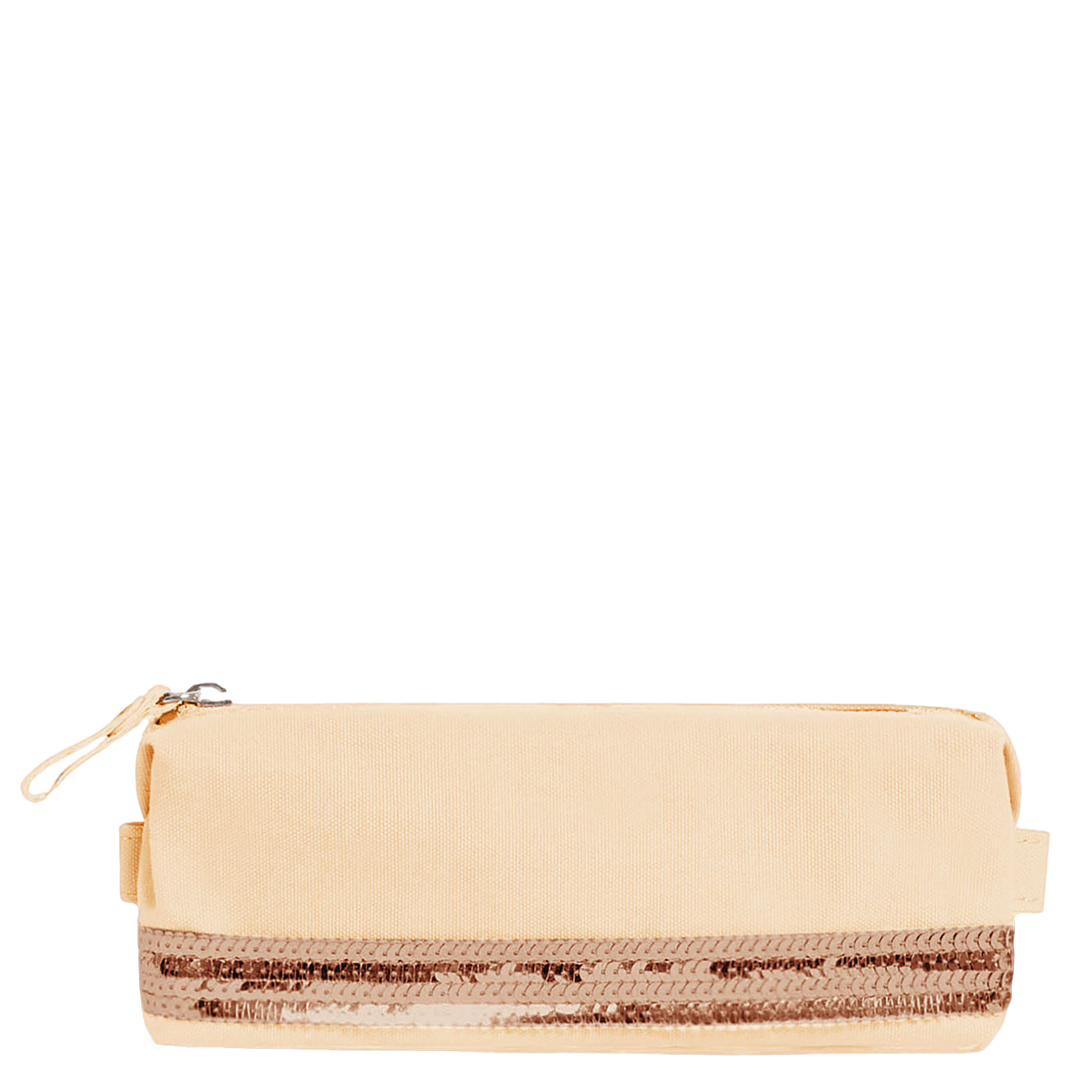 Trousse avec bande sequins | Beige