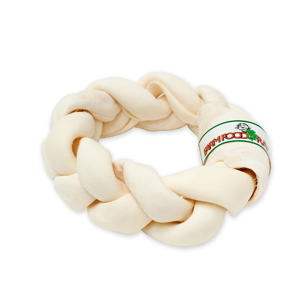 Farm Food Rawhide Dental Braided Donut - Hondensnack - 1 Stuks - rund - L