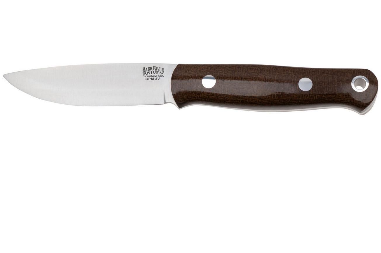 Bark River Bushcrafter 1 LT, CPM 3V Tan Burlap Micarta, bushcraftmes