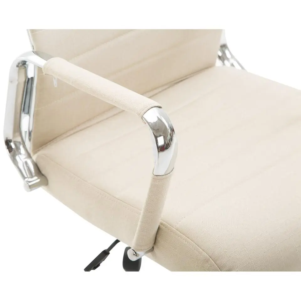 CLP Bureaustoel Kolumbus chroom Frame - Stof - creme