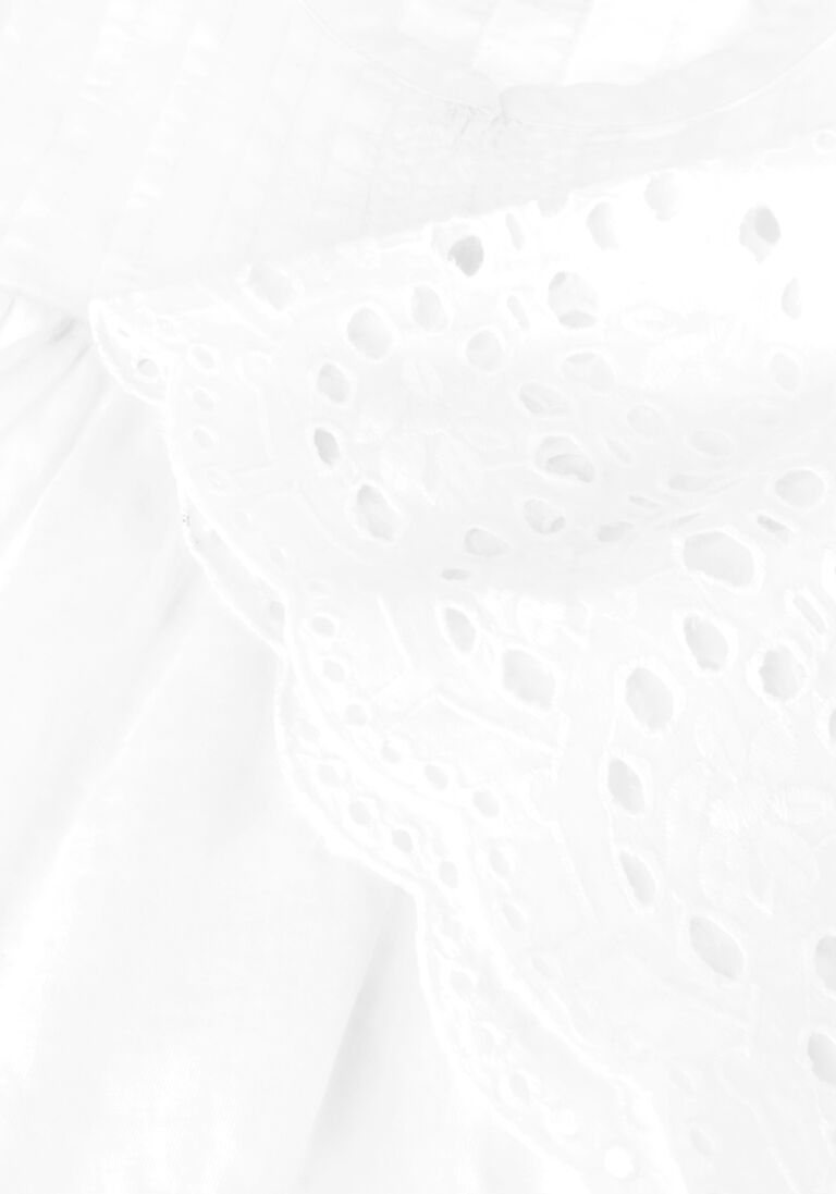 RUBY TUESDAY witte ruby tuesday blouse salome blouse with half embro sleeves and round neck