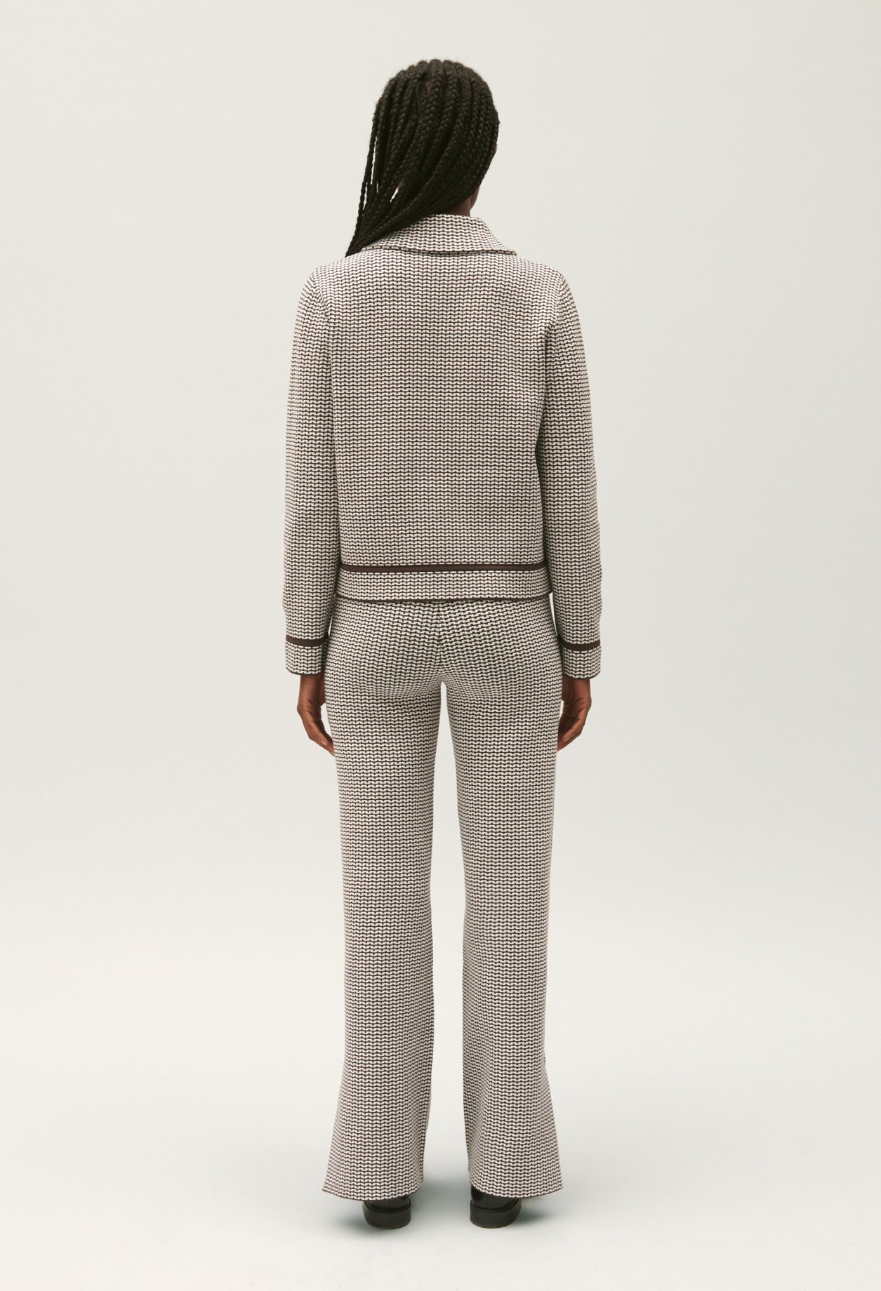 Veste maille jacquard bicolore