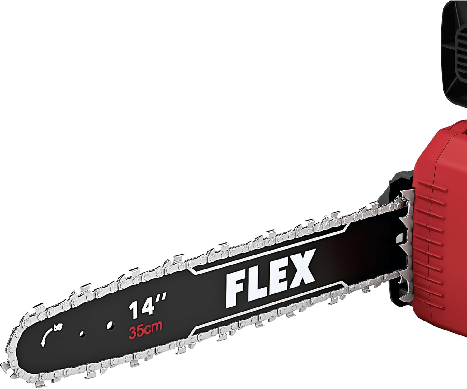 Flex Akku-Kettensäge (Sägeschwert ca. 35 cm, 18 V, Bürstenloser Motor, ergonomisches Griffrohr, Säge, Kettensäge) 531276