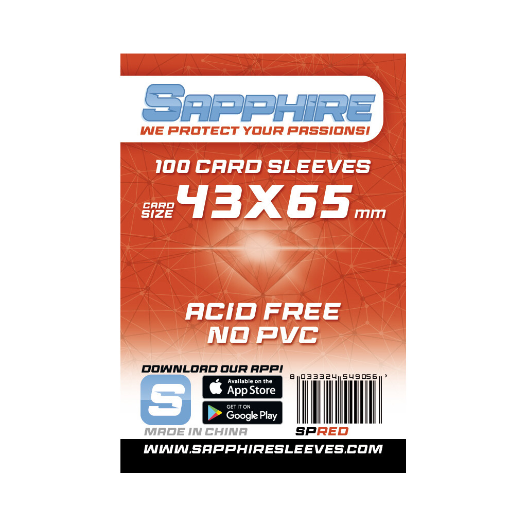 Sapphire - Pochettes Red - 43x65mm - 100p