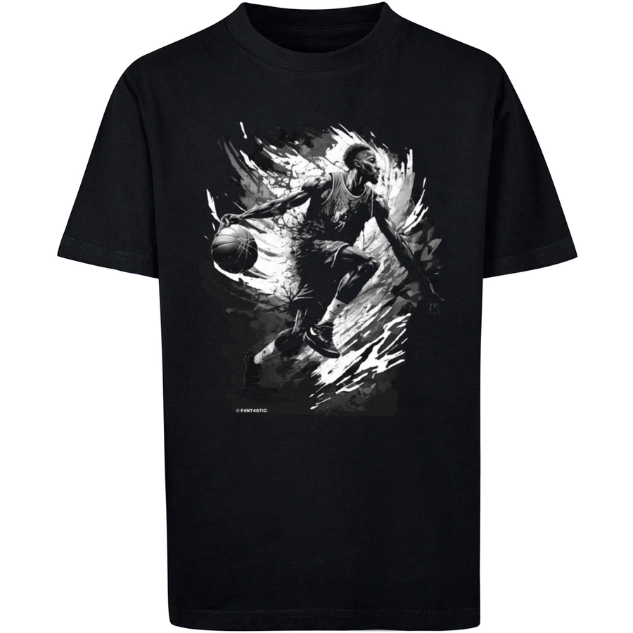 F4NT4STIC T-Shirt Basketball Splash Sport  UNISEX schwarz
