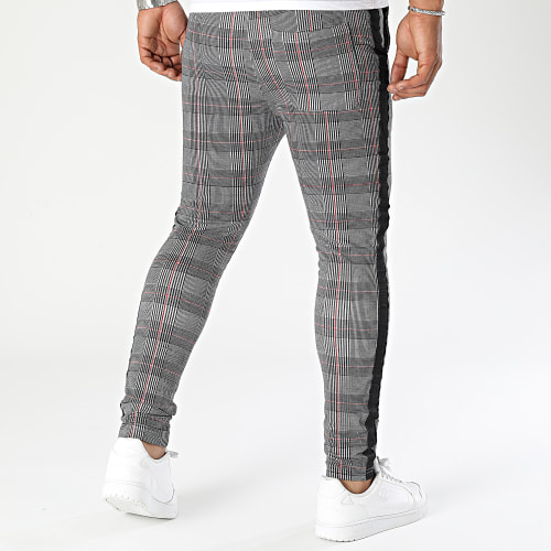 Pantalon Jogging A Carreaux Gris