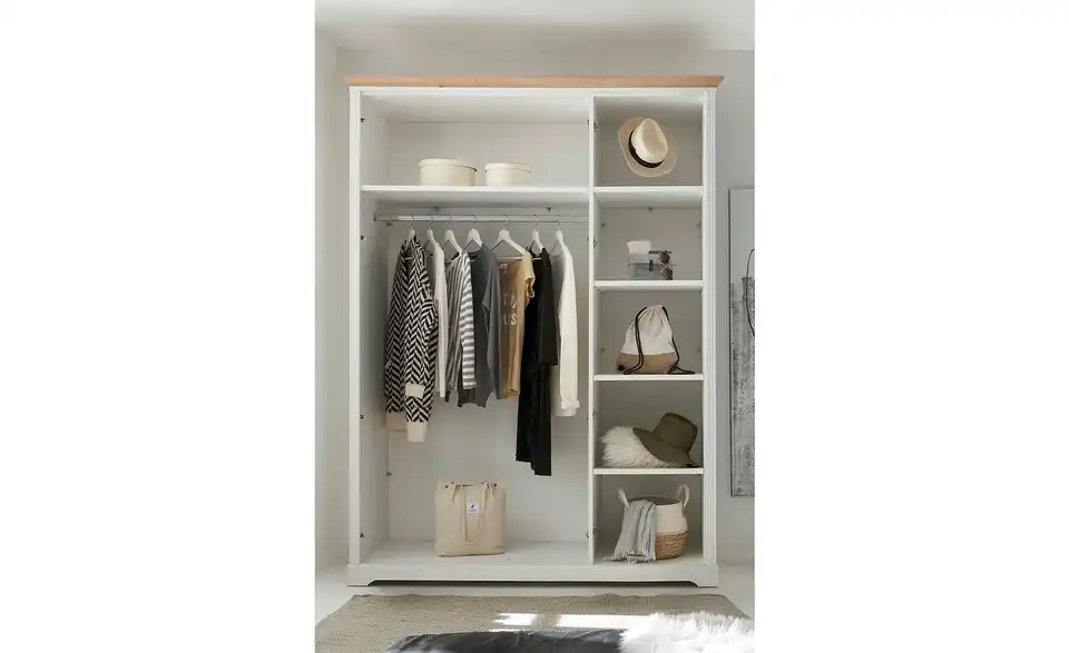 Kleiderschrank Jasmin II Pinie (Nachbildung), Asteiche (Nachbildung) 160 cm