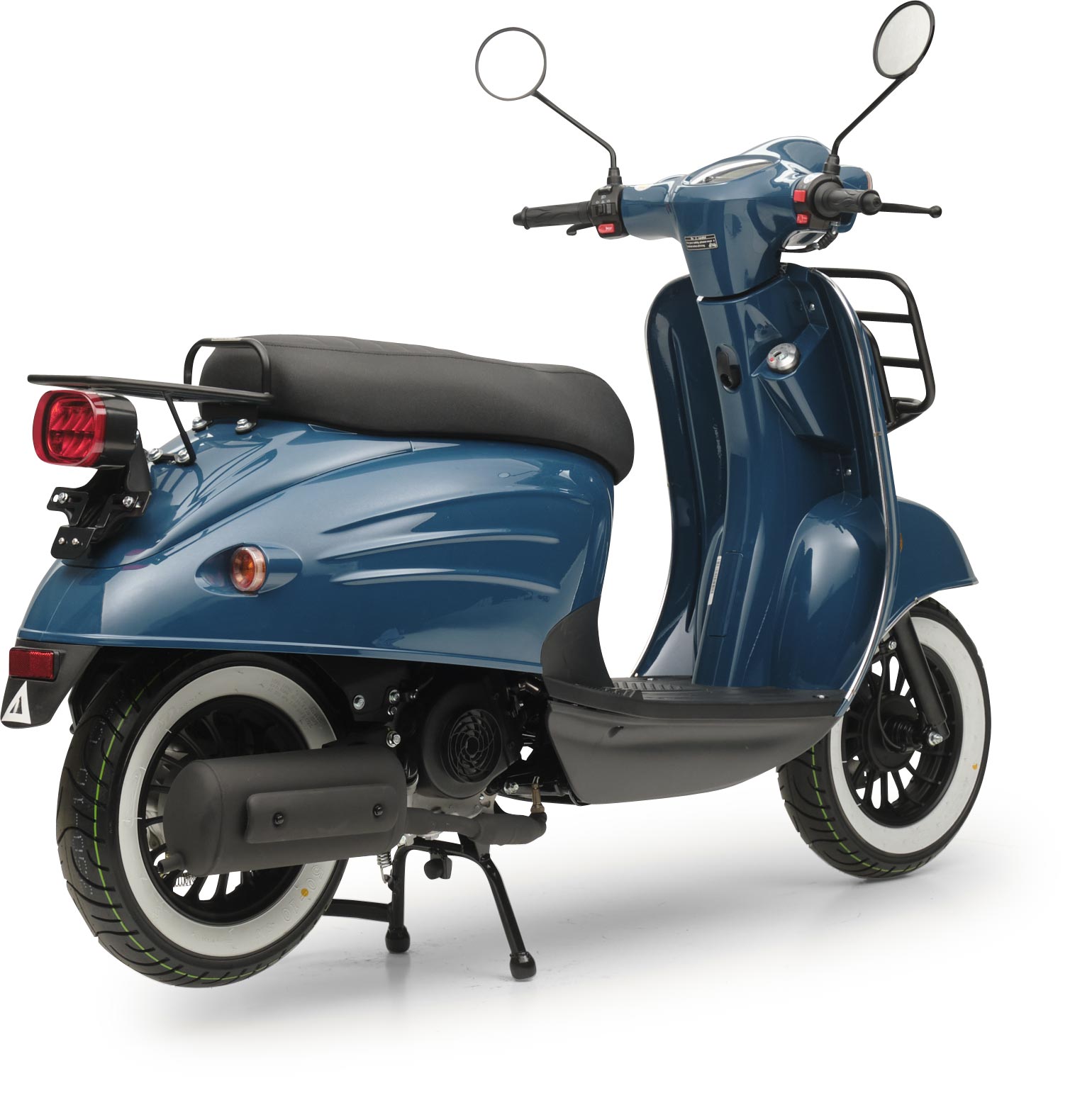 Motorroller Retro Luna Ozeanblau 50ccm 45 kmh Moped Scooter