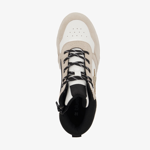 Blue Box hoge meisjes sneakers beige met ster