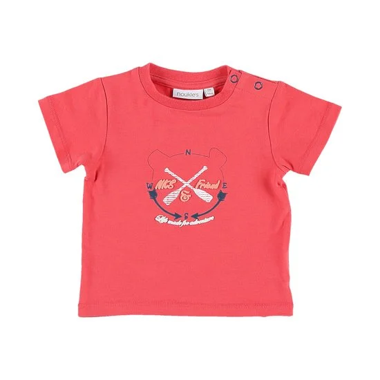 T-shirt collection Bord de mer Garçon   Rouge        de               Noukies