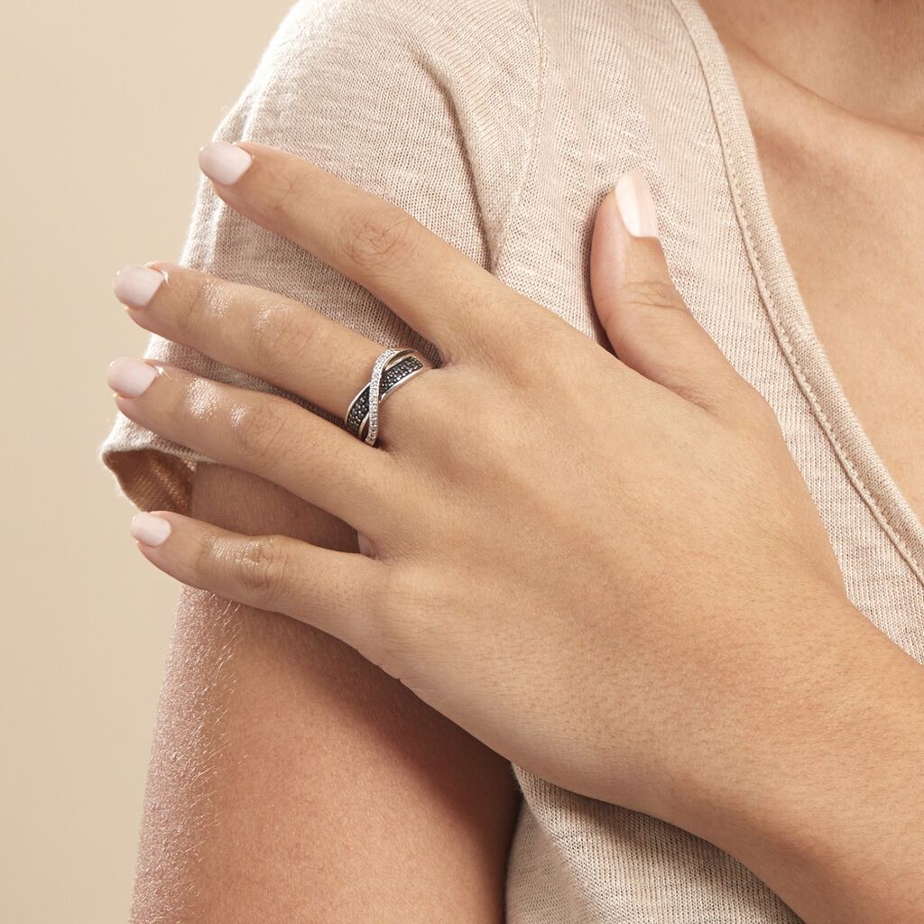 Bague Letty Argent Blanc Oxyde De Zirconium