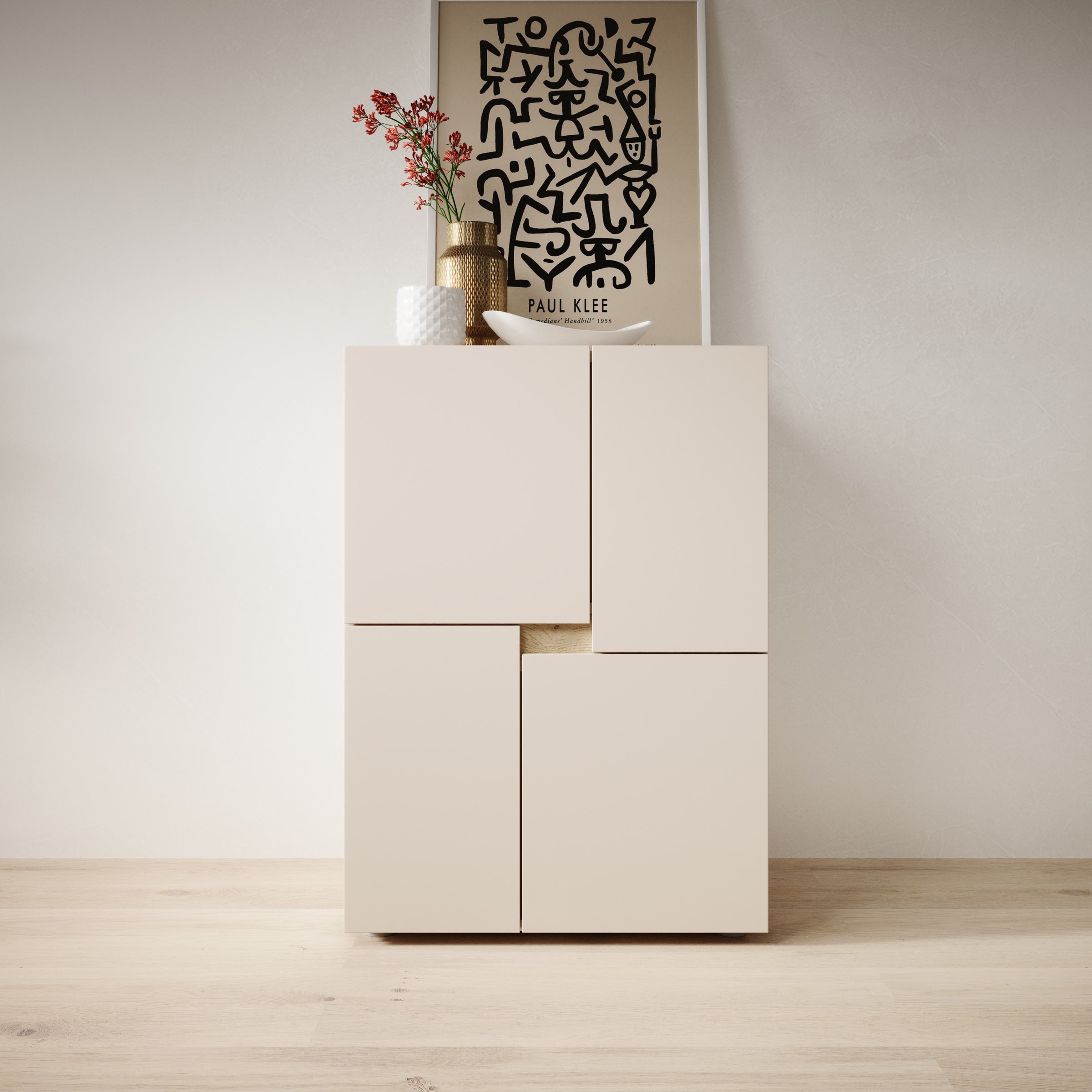 Lombok - Dressoir - Beige - 60x42x84 cm