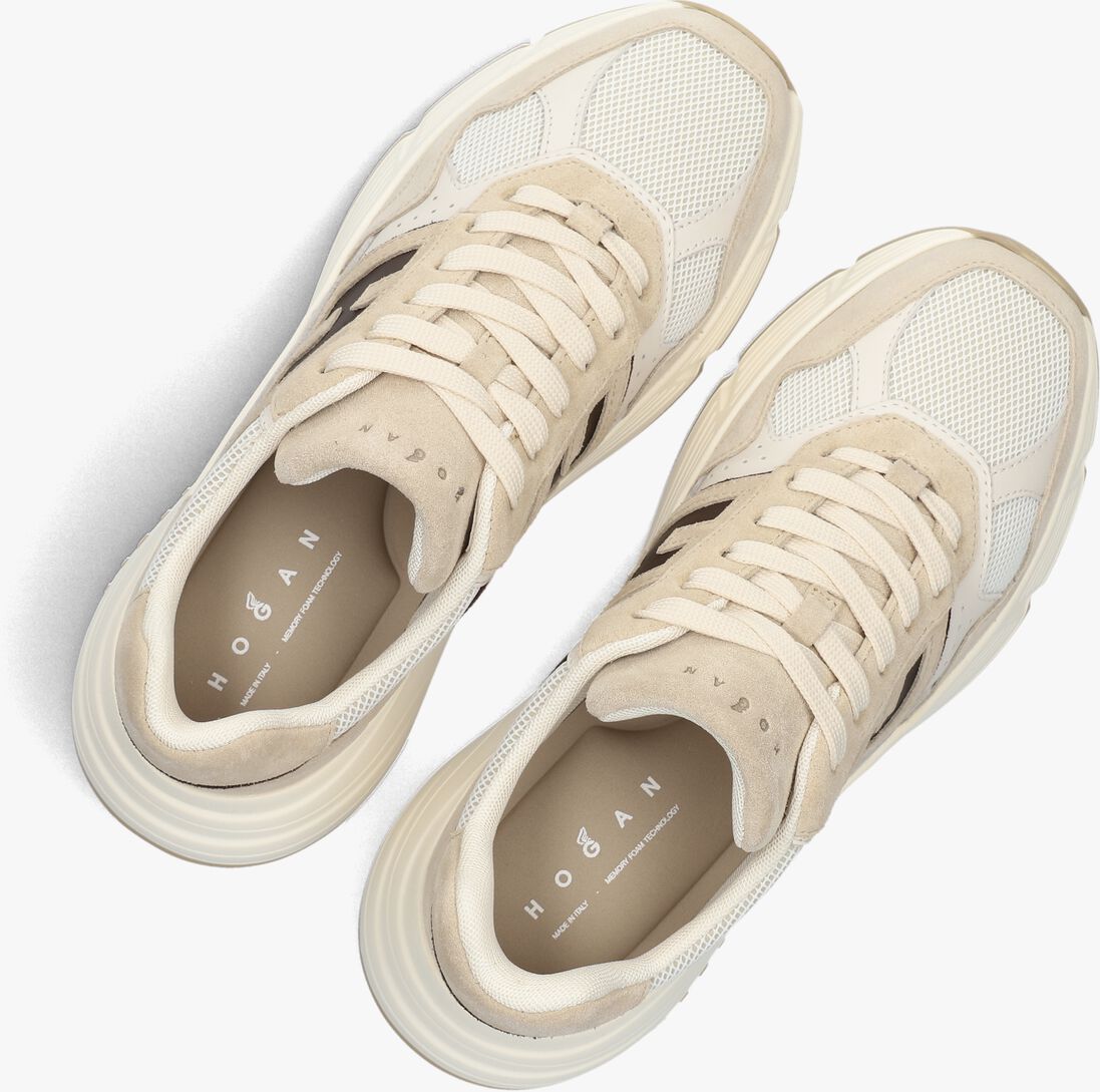 beige hogan lage sneakers h669 allacciato h