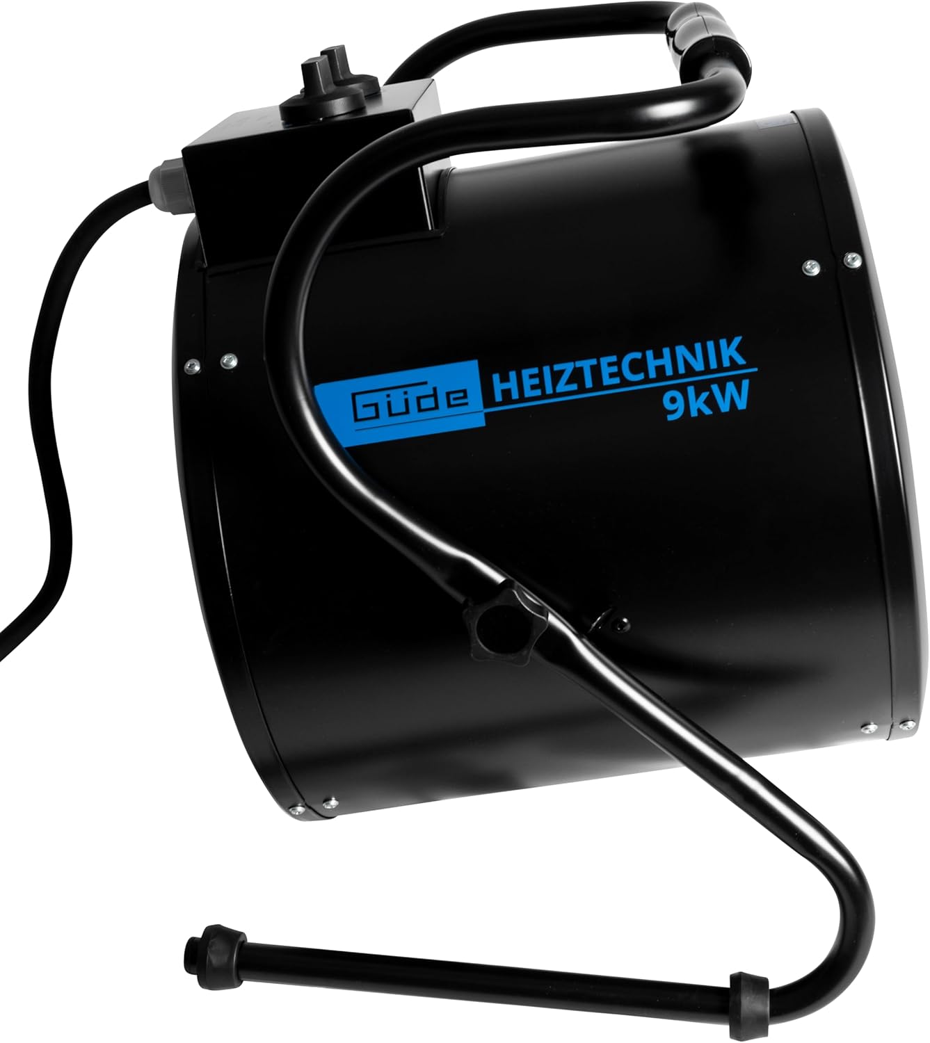 Güde Elektroheizer GH 9 E (9 kW, 2 Heizstufen 4,5/9 kW, Ventilatorfunktion, Gebläseleistung 742 m³/h, Neigungs- und Ausblaswinkel, Überhitzungsschutz, Kippschutz, stufenloser Thermostat)