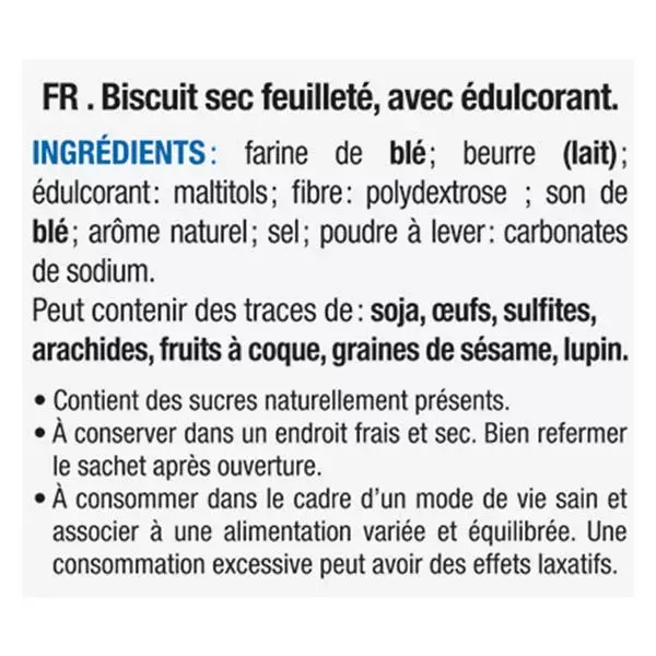 Biscoitos Karéléa sem adição de açúcar, Palmiers Dourados, 100g
