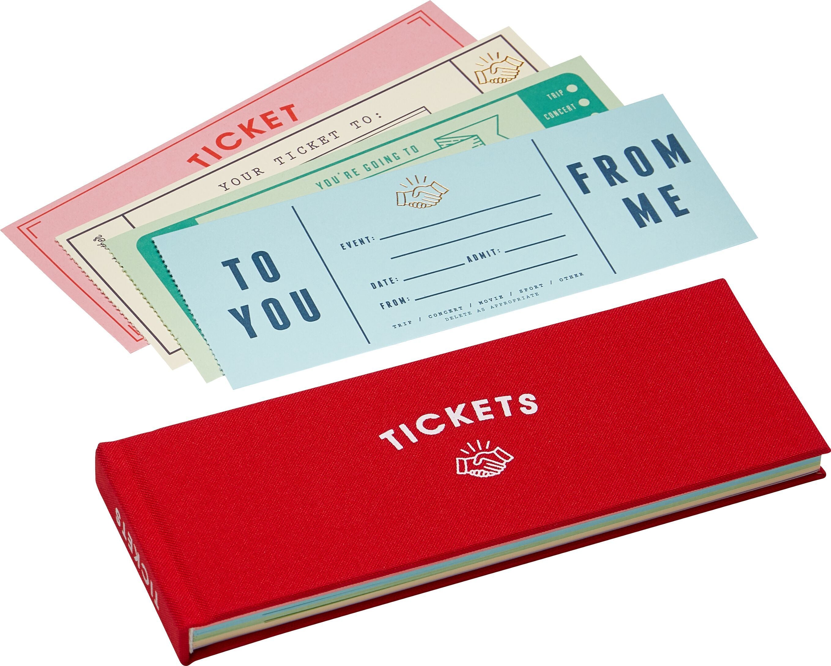 TICKETS Gutscheinbuch - B: 7.0 cm x H: 19.0 cm
