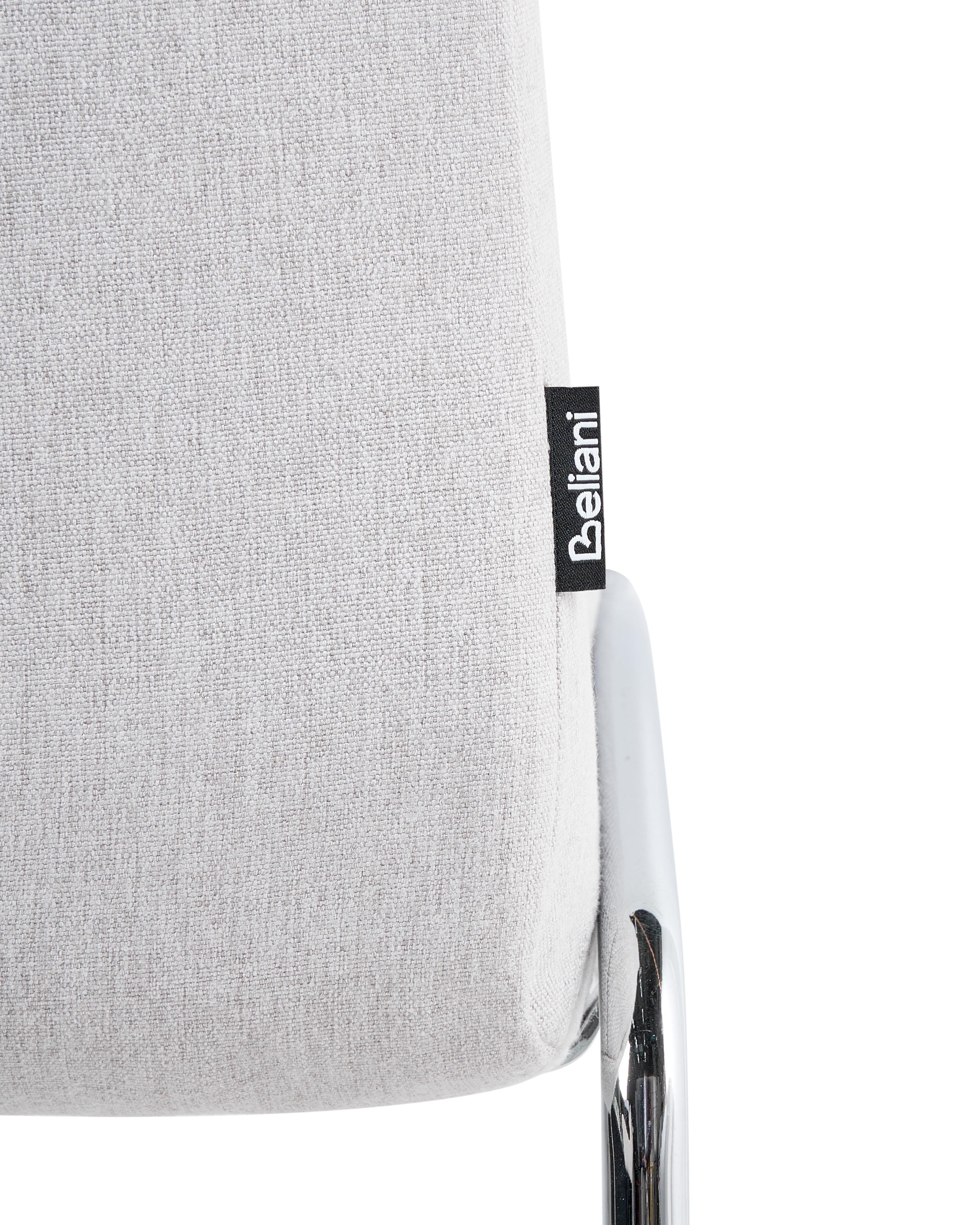 Set van 2 eetkamerstoelen LECCO Stof Lichtgrijs