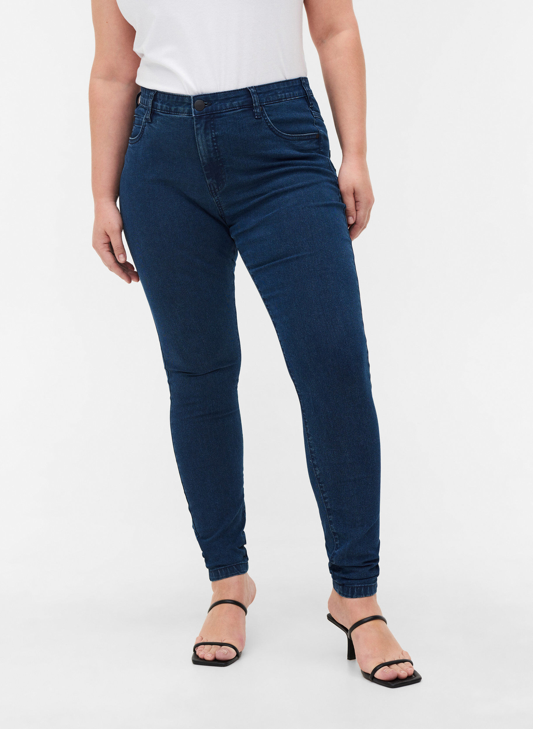 Højtaljede super slim Amy jeans