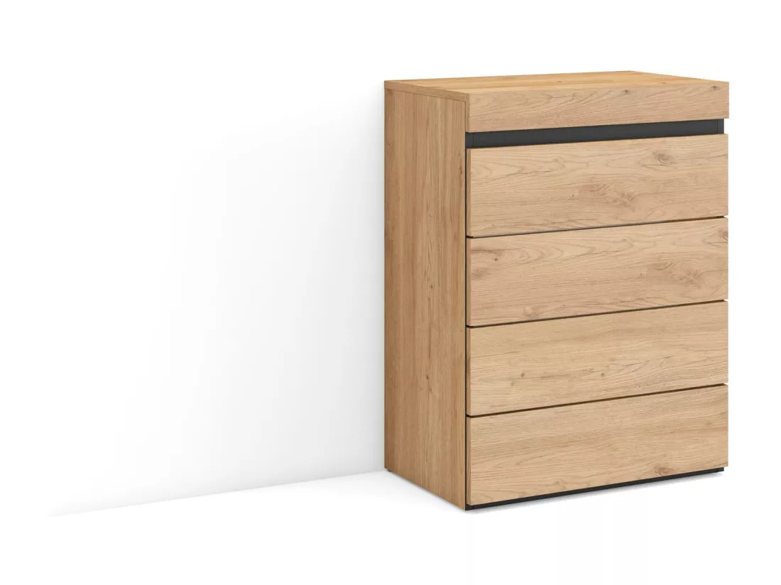 Commode, Buffet, Armoire, 35x57x75 cm, Chambre à coucher, pièce, Armoire à Tiroirs, Chêne