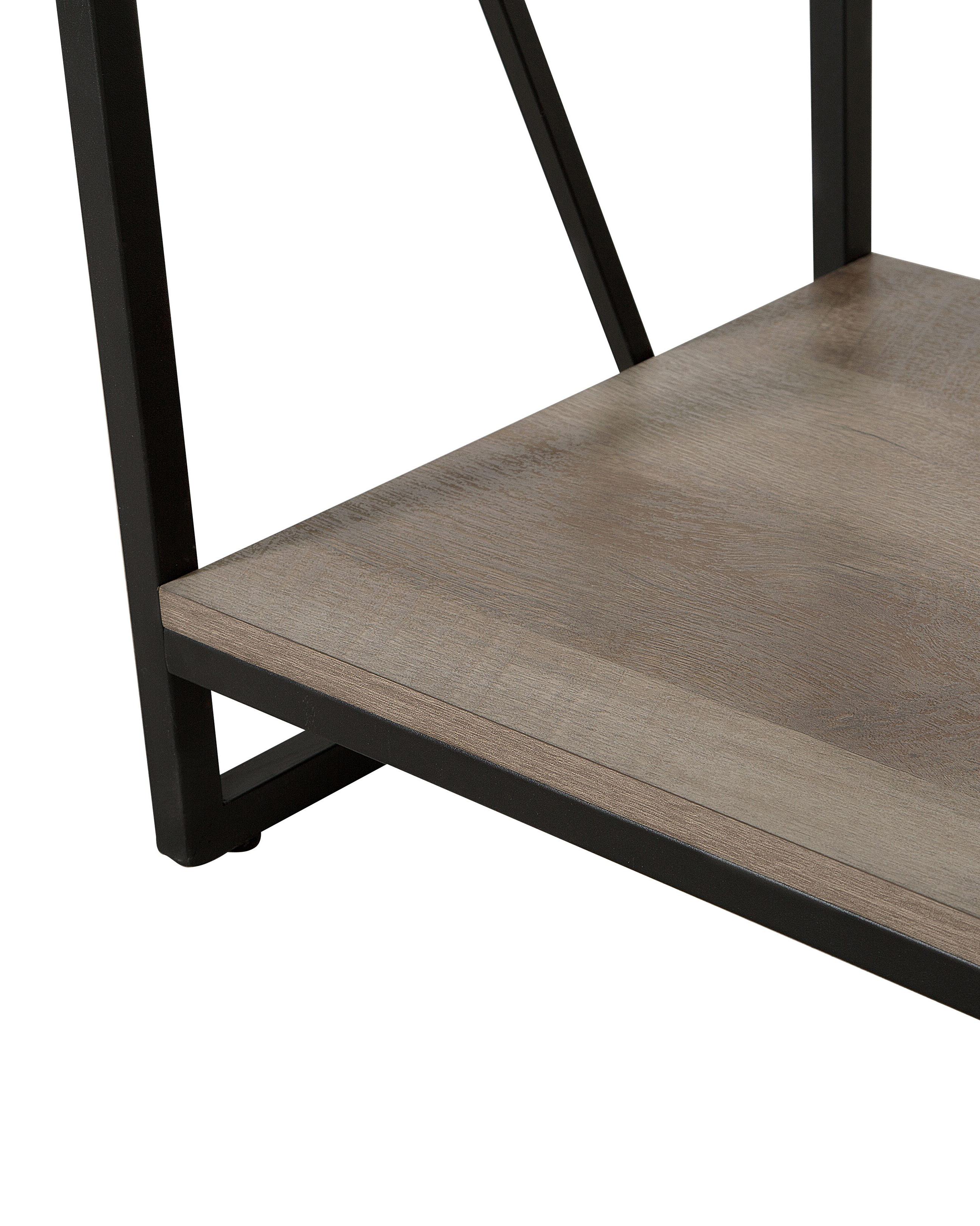 Boekenkast met 4 planken FORRES 143 cm Bruin/zwart