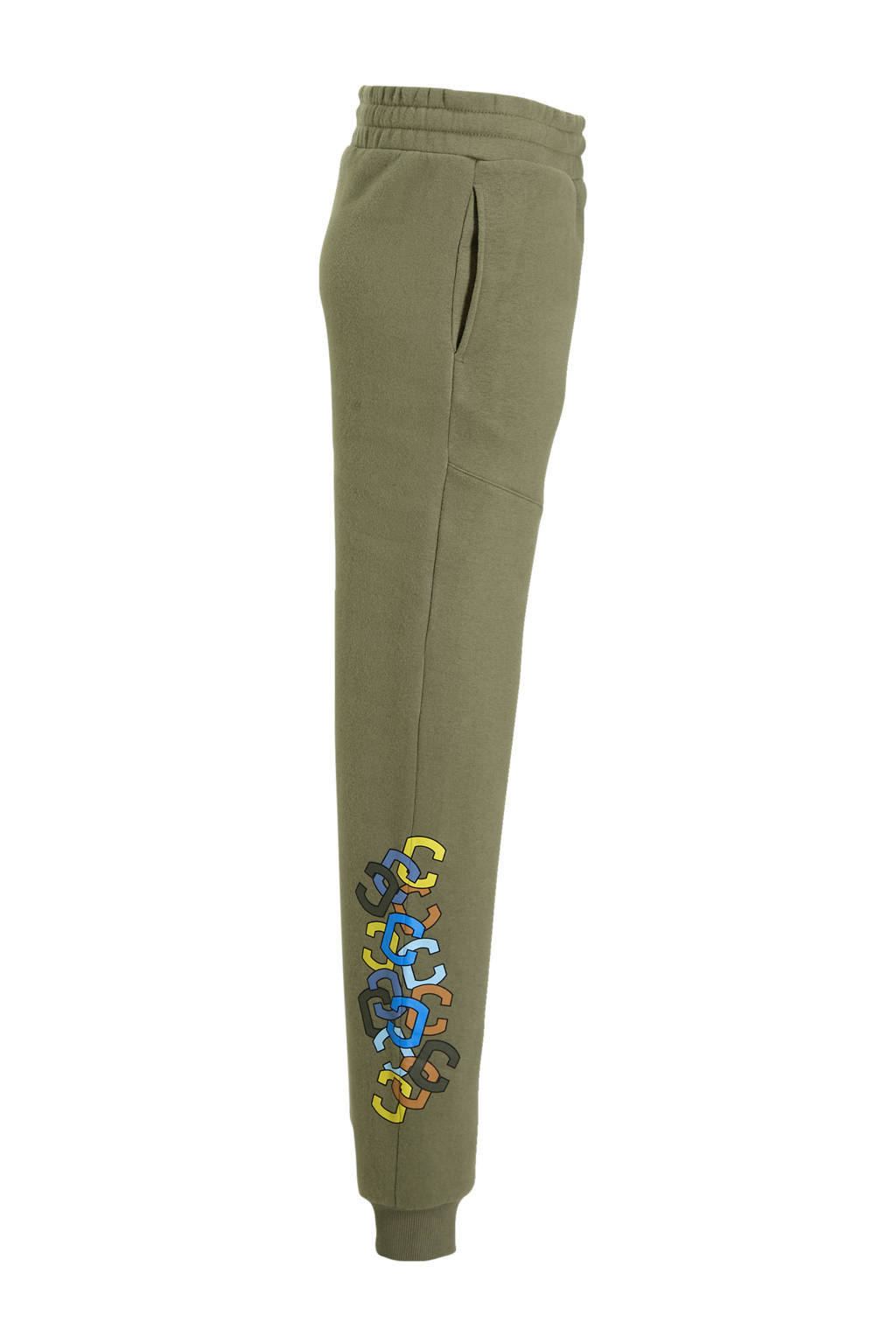 Coolcat joggingbroek Coby met printopdruk khaki