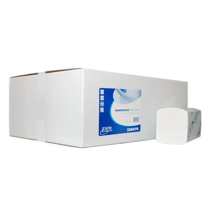 Handdoek papier 220070 32x21cm interfold cellulose 2laags 3200stuks (220070)