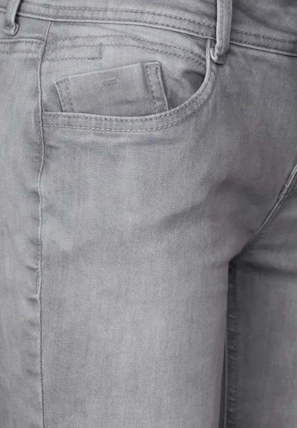 Graue Casual Fit Jeans - light grey random wash