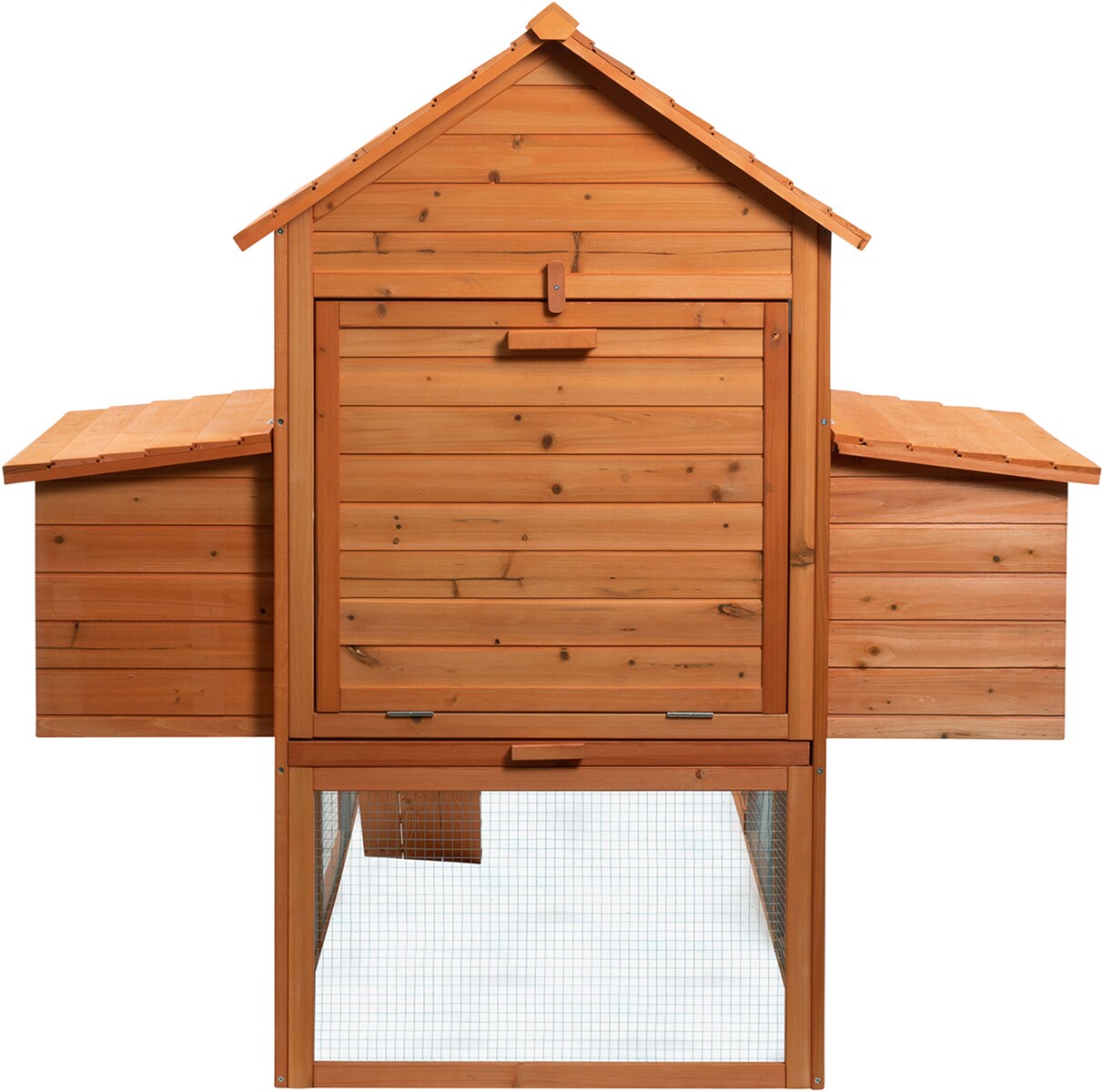 MyAnimal Hühnerstall XXL für 8 Hühner MH-22, Hühnerhaus mit zwei Nistkästen, Auslauf, zwei Ebenen (Braun 2.0)