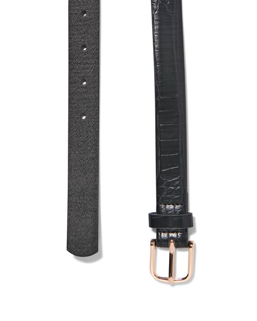 ceinture femme à imprimé animal 2,3cm noir