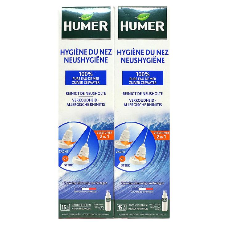 Hygiène du nez 100% pure eau de mer isotonique adulte 2x150ml