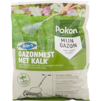 Pokon gazonmest met kalk 5 kg voor 75 m²