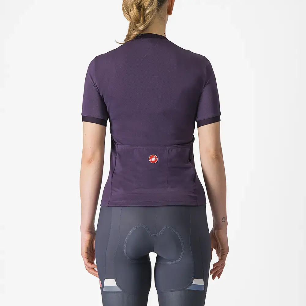 Castelli Libera Fietsshirt Korte Mouwen Paars Dames