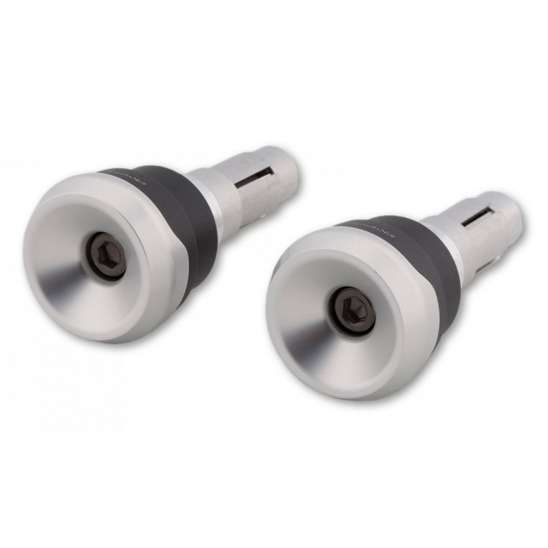 Highsider - Embouts de guidon Akron-LS Argent / Noir