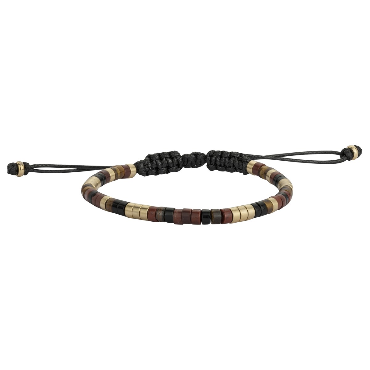 Bracelet souple Naïm en Acier 316L avec oeil de tigre multicolore