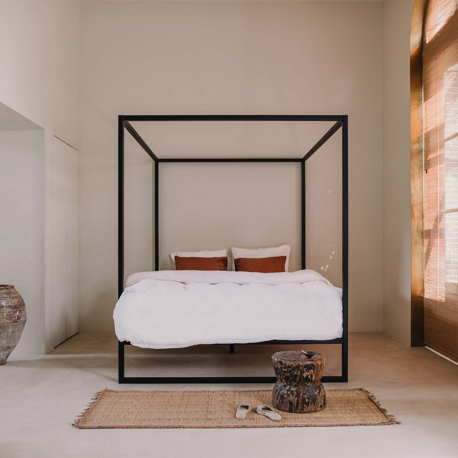 Hemelbed bedframe °02 | Zwart 200 x 210 cm