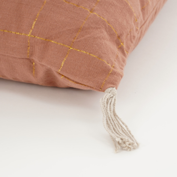 Sierkussen ruit roze - l55xb35xh10cm