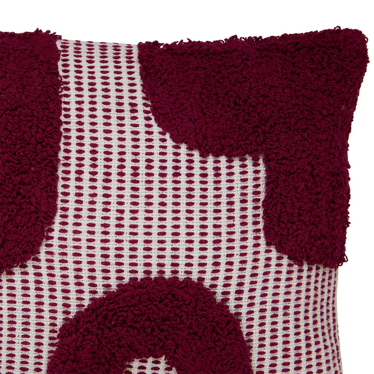 COUSSIN COTON TUFTE POPPY VIOLET 50X50CM
