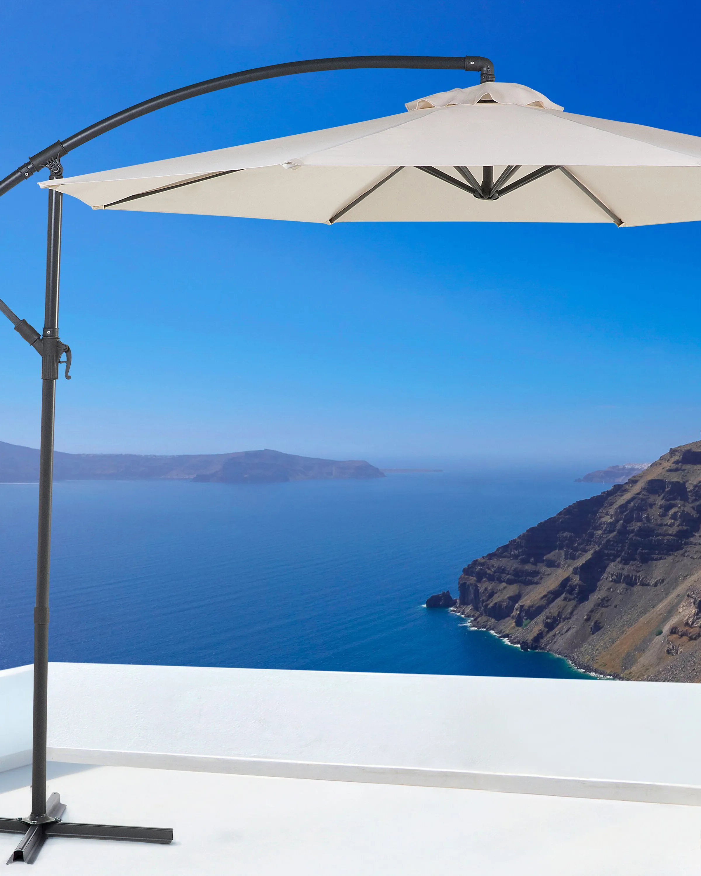 Zweefparasol 300 cm RAVENNA Lichtbeige
